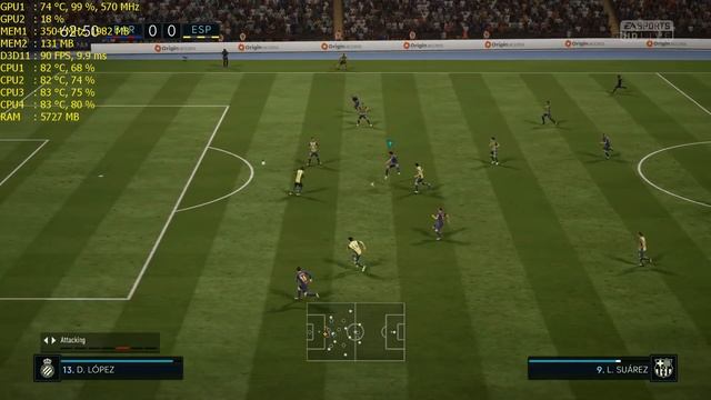 FIFA 18 i5 7300HQ GTX 1050 8GB RAM Benchmark Test