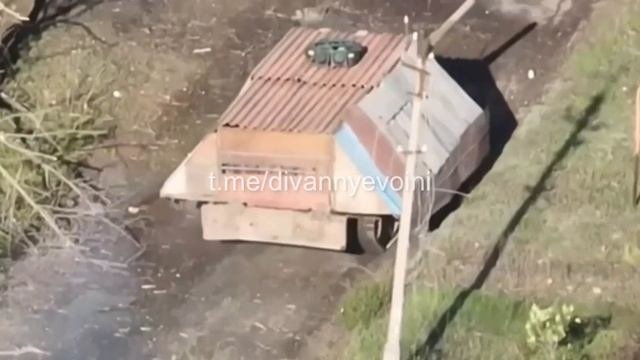 🇷🇺🔥💪Российский танк с ”противодронным ангаром” катается под Красногоровкой !!!