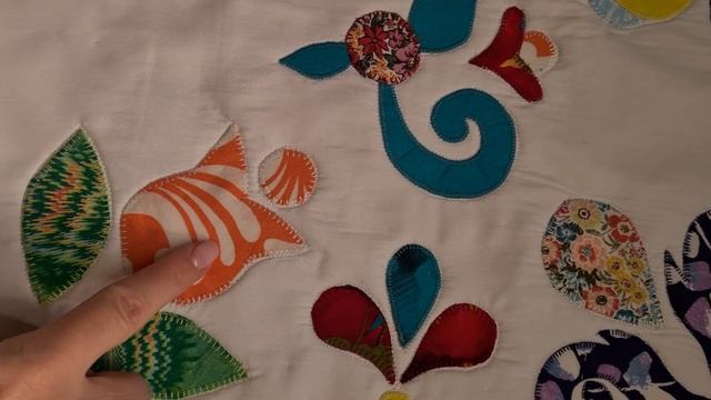 Аппликация на ткани #patchwork #лоскутноешитьё #люблюшить #печворк