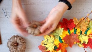 ?? Осенний венок. Тыковка. Осенний декор. Autumn decor. Поделка в сад или школу / Творческое место