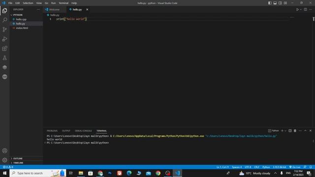 3.Hello World in Python: Your First Step to Programming!