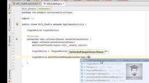 On and Off WiFi programmatically using java in android studio