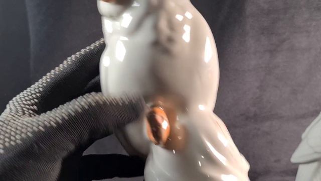 Статуэтка, фигурка, СССР Попугай Светильник Фарфор Какаду Городница смотреть онлайн