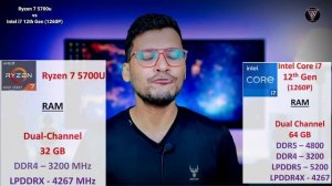 AMD Ryzen 7 5700U vs  Intel Core i7 12th Gen | Which is Better ? | Intel i7- 1260P | Ryzen 7 5700U