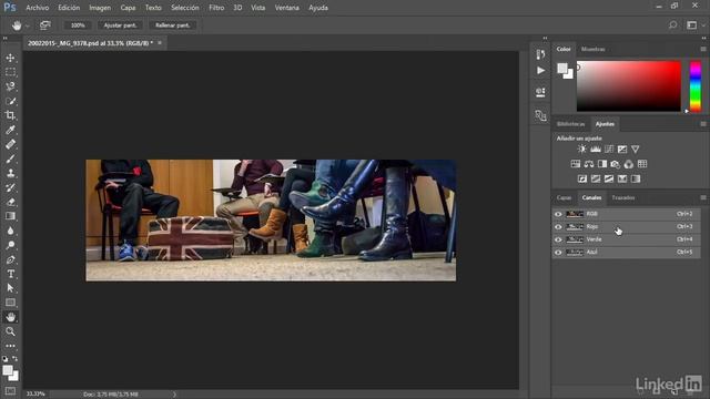 5 Espacio de trabajo en Adobe Photoshop CC 2017 смотреть онлайн