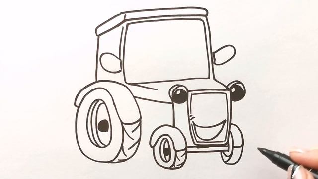 Как нарисовать ЗЕЛЕНЫЙ ТРАКТОР для детей / Нарисуй Ка смотреть онлайн