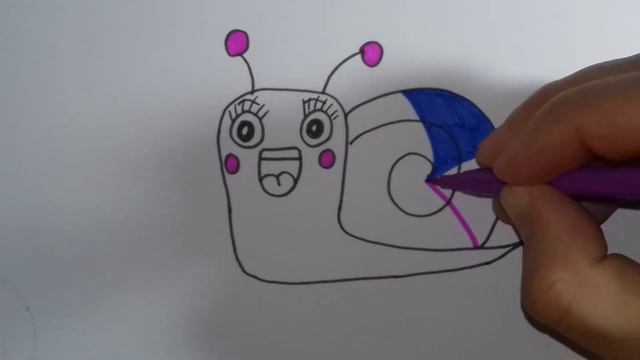 Как нарисовать улитку, легко и быстро, просто рисуем. смотреть онлайн