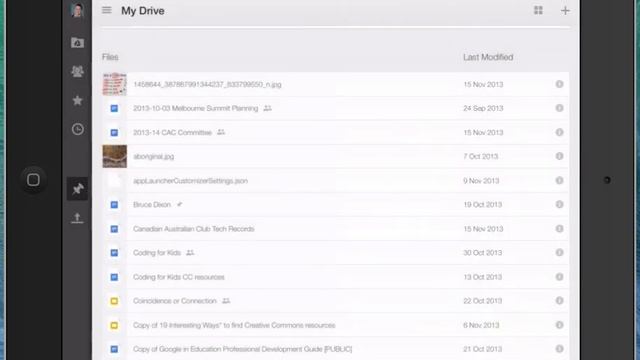 Google Drive for iPad смотреть онлайн