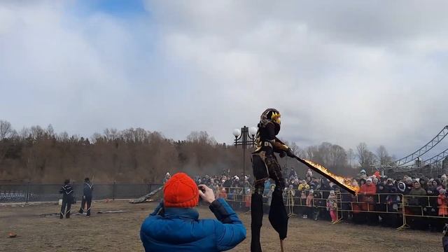 Фаер-шоу на масленицу в Светлогорске