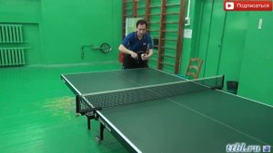 #Уроки настольного тенниса  Часть 60  Топ спин слева шипами