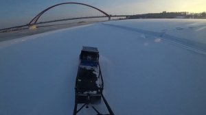 Самодельный мотобуксировщик 6.5 л.с. Ходовые испытания