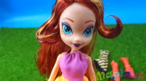 Мой маленький пони Эквестрия Герлз игрушка Сансет Шиммер с двумя нарядами Рэйнбоу Рокс #mlp #fim #E