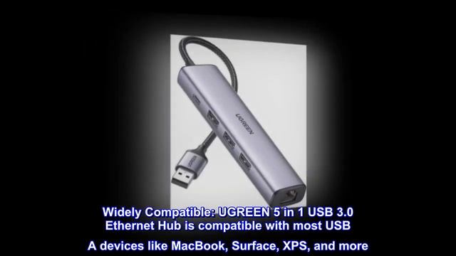 UGREEN USB 3.0 to Ethernet Adapter 5 in 1 Multiport Hub with Gigabit RJ45 and Type-C Power Port LAN смотреть онлайн