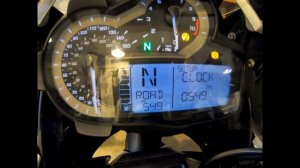 BMW 1200 GS motorcycle how-to set the clock