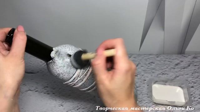 Декор стеклянной бутылки