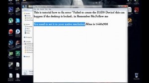 How to fix error in Remember Me (Failed to create the D3D9 device..)