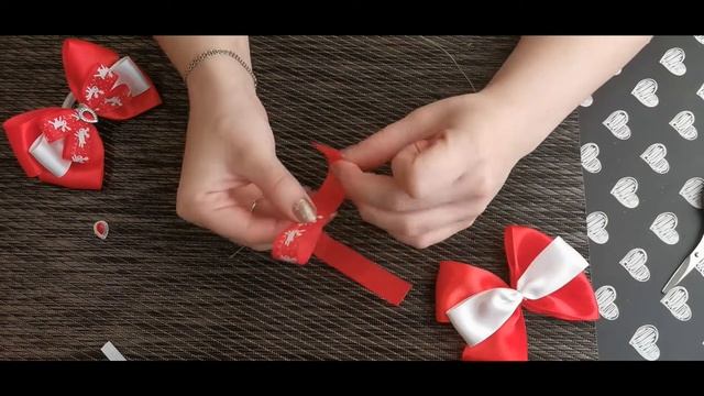 очень простые новогодние бантики из лент своими руками/handmade Christmas or New Year bows смотреть онлайн