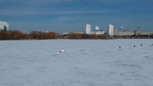 Чижовское водохранилище. Рыбалка с высоты полета.Вид с высоты