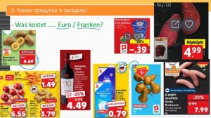 Упр. к уроку 6/28. A.1. Цифры 0 - 1000. Сколько стоит? Диалог на рынке. Глагол "möchten". Упаковки