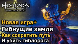 Horizon Forbidden West | Новая игра+ | Гибнущие земли ~8 мин | Как сократить путь | Бой с гиблорогом