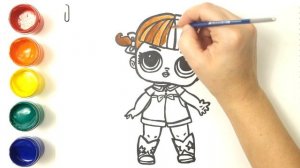 Раскраска для детей кукла ЛОЛ / Мультик раскраска кукла ЛОЛ для детей / РАСКРАСКИ МАЛЫШАМ