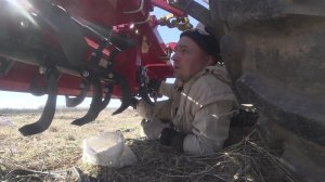 2022 Апрель. Завершение сборки почвофрезы для минитрактора 1GQN прямо в поле!