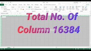 How many Row and Column in Excel 2019/2016/2013 in hindi