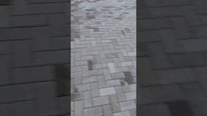 Укладка тротуарной плитки кирпичик Ёлочка