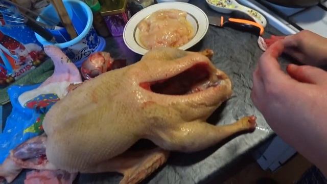 Как мы разделываем гусей в деревне. Модные сани от тестя. смотреть онлайн