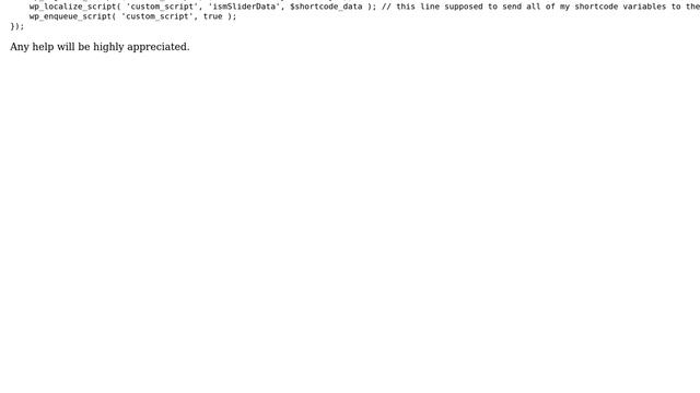Wordpress: wp_localize_script not passing the data смотреть онлайн