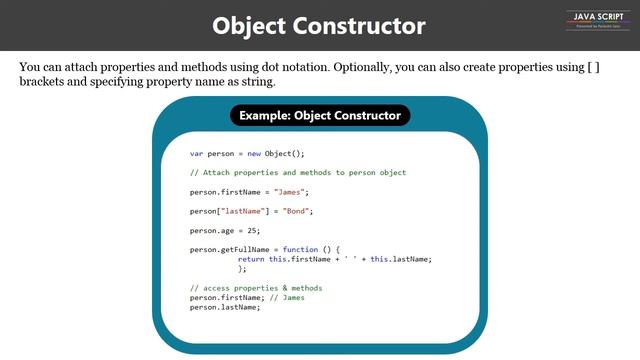 Objects in JavaScript | Part 2 | Object literal and Object Constructor