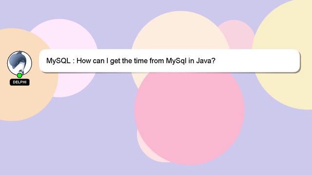 MySQL : How can I get the time from MySql in Java? смотреть онлайн