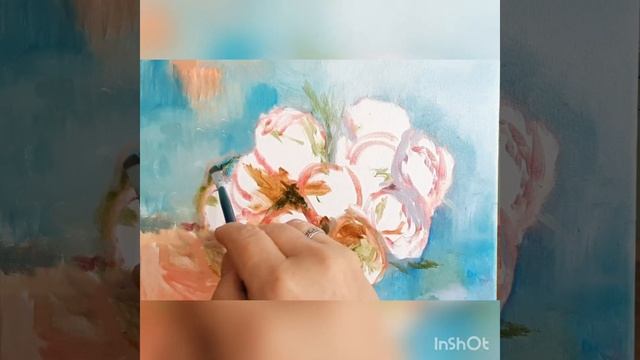 весенний букет, ромашки, картина маслом на холсте от Nataly_art_tag мастеркласс видеоурок