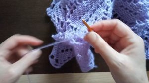 5 часть шаль Эдельвейс крючком. Соединение полу мотива