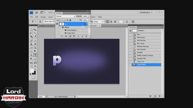 Красивый текст в фотошопе speed art1