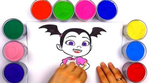 Вампирина, раскраски для детей. Рисование песком.