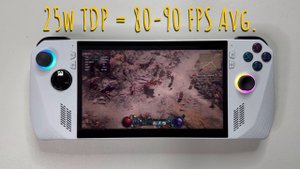 Asus Rog Ally: Diablo 4 - Medium Graphics 120 FPS Test (15w/25w/30w TDP) | 1080p Resolution