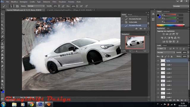 Toyota GT86 Initial D Virtual tuning Photoshop смотреть онлайн