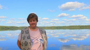 с женой на озере-птица выпь-жареные лисы-Нажмозеро-август 2019