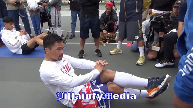 MANNY PACQUIAO GOT AN 8-PACK, 1 AB FOR EACH DIVISION HE WON A WORLD TITLE IN смотреть онлайн