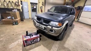 Скрытая установка лебедки на Mitsubishi Pajero от ООО ТХ52