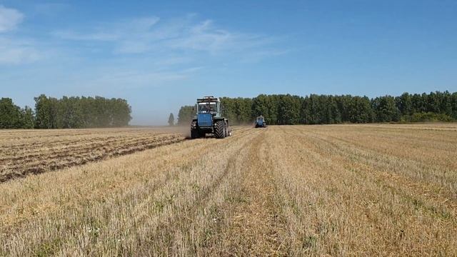 Безотвальная обработка! К-700 и три Т-150