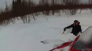 По глубокому снегу на снегоходах Lynx Yeti 900 ACE Lynx Ranger 900 ACE Yamaha Venture RS