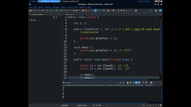 Java Absolute Beginner to Pro Tutorial - 13 - Constructor and Types