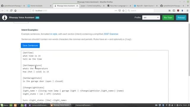 Rhasspy Voice Assistant Demonstration