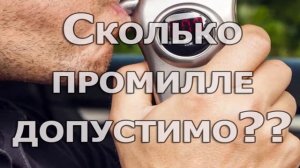 О допустимом количестве промилле алкоголя в крови водителя