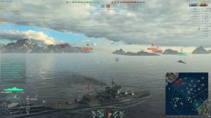 World of Warships бой на Warspite