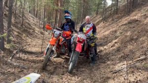 Эндуро тренировка по запуску мопеда в стратосферу. Beta 300rr. GR7. GR8. Honda 2t