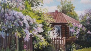 Одинокая ветка сирени