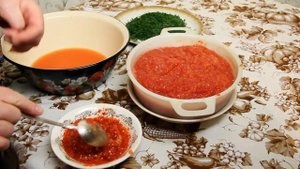 Очень вкусная острая приправа из помидор и перца